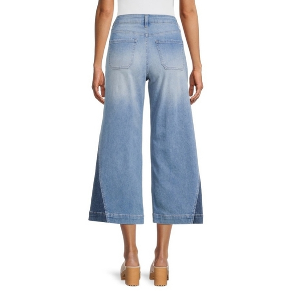 Time and Tru Women's Wide Leg Panel Jeans, Sz,Various - Picture 3 of 6